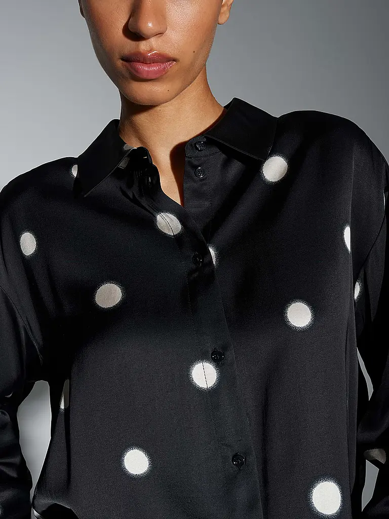 OPUS | Blusenshirt FAMENA DOT | Schwarz