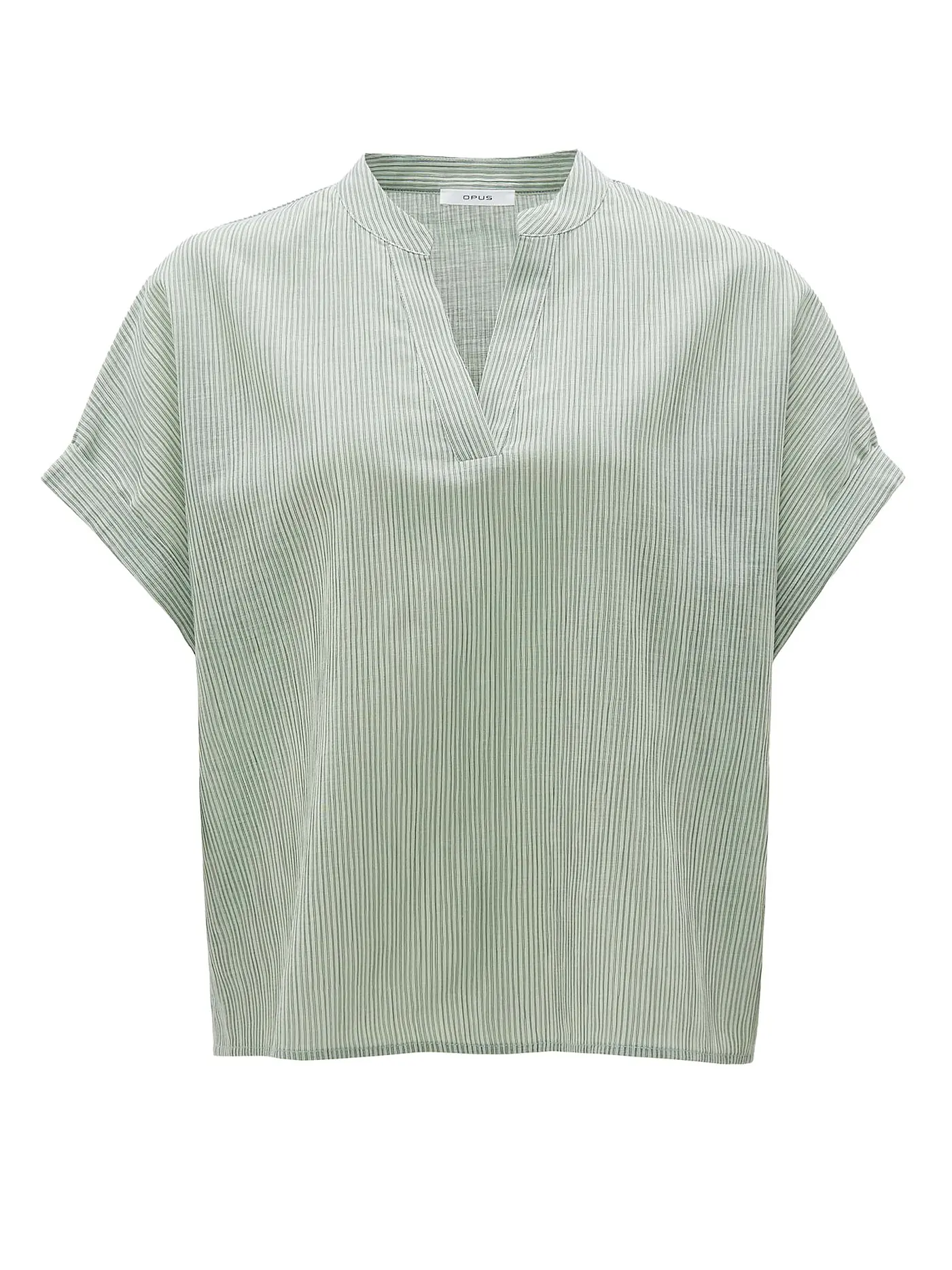 OPUS | Blusenshirt FLANDRA STRIPE | hellgrün