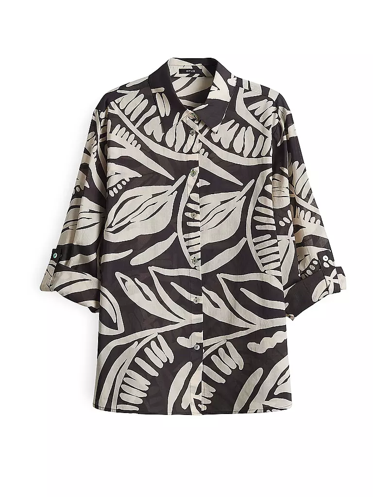 OPUS | Blusenshirt FUMINE TROPICAL | braun