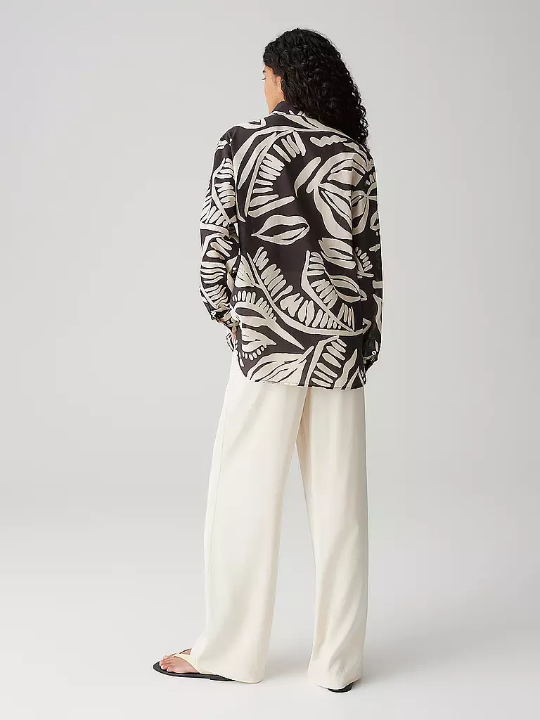 OPUS | Blusenshirt FUMINE TROPICAL | braun