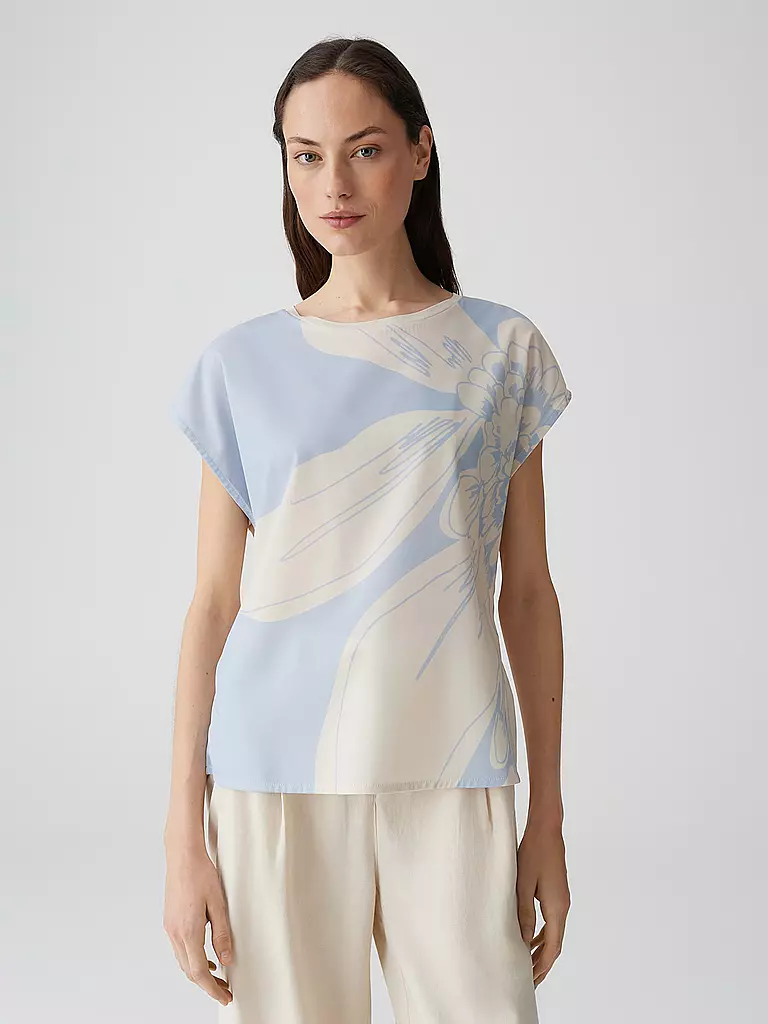 OPUS | Blusenshirt SAMELIE PRINT | hellblau