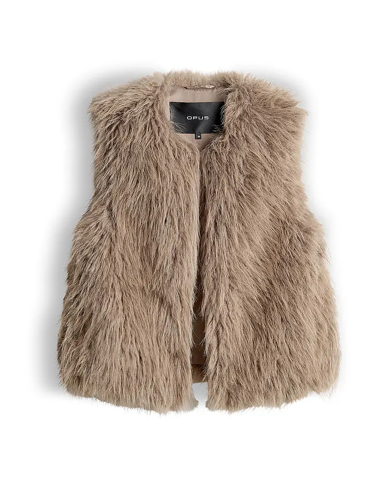 OPUS | Gilet in Felloptik WONDRA | Camel