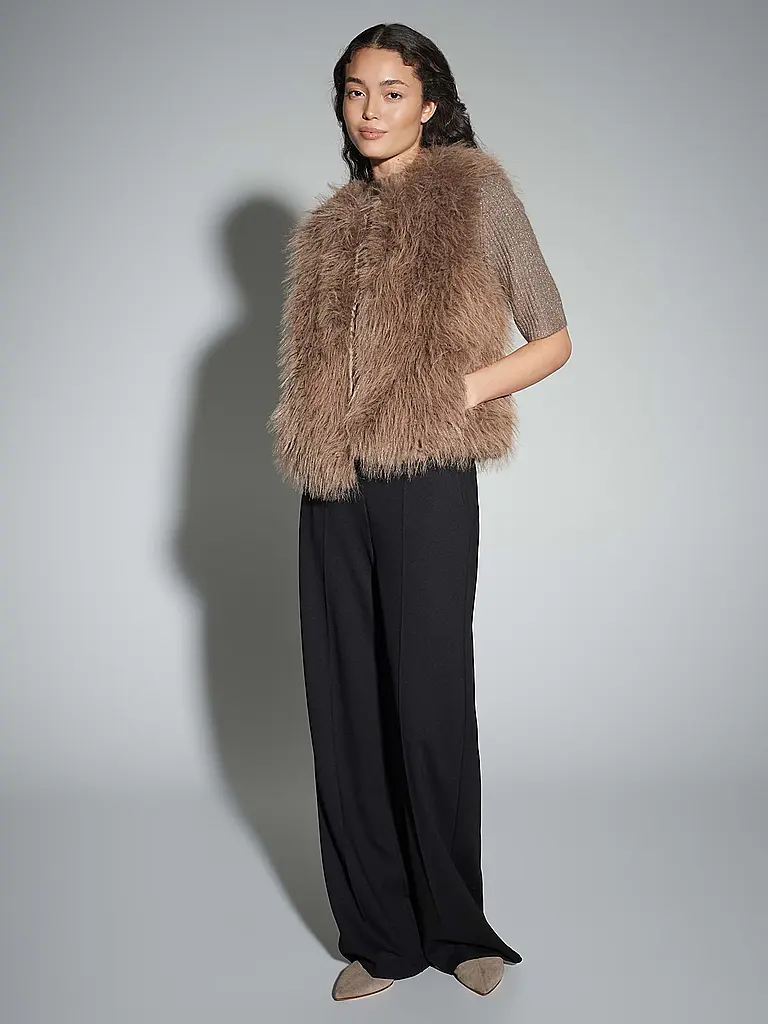 OPUS | Gilet in Felloptik WONDRA | Camel