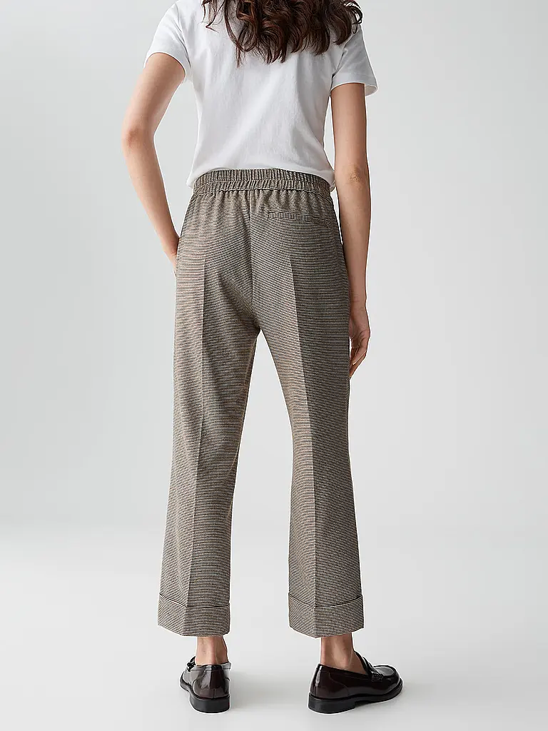 OPUS | Hose Jogging Fit MAIKITO PEPITA | Hellbraun