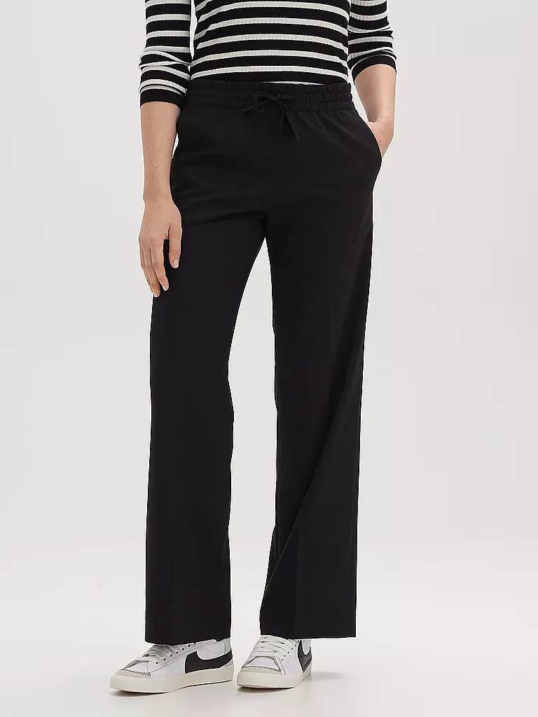 OPUS | Hose Wide Leg MOLITI | schwarz