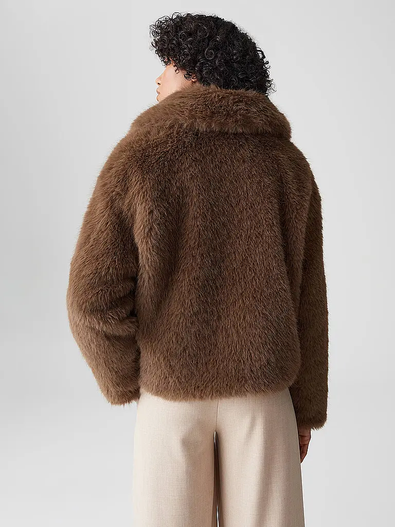 OPUS | Jacke in Felloptik HAJORA | braun