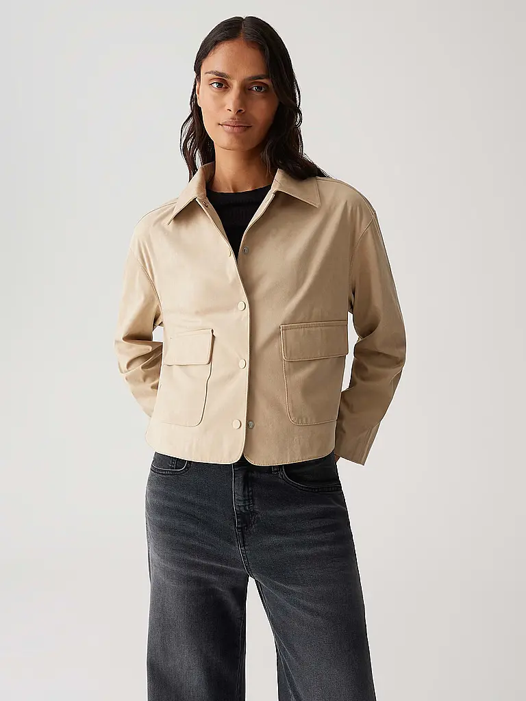OPUS | Jacke in Lederoptik JELIS | beige