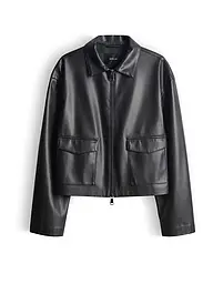 OPUS | Jacke in Lederoptik JOSMICA | Schwarz