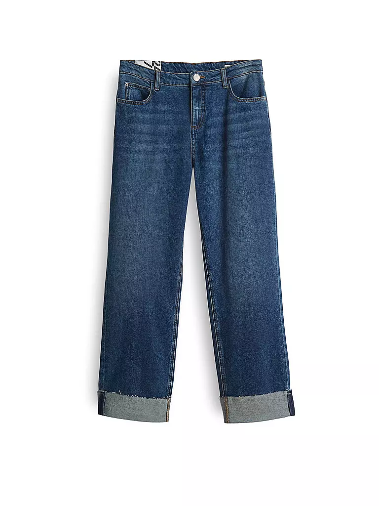 OPUS | Jeans Straight Fit LANI TURN UP | blau