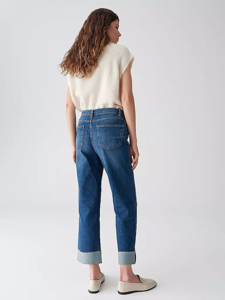 OPUS | Jeans Straight Fit LANI TURN UP | blau
