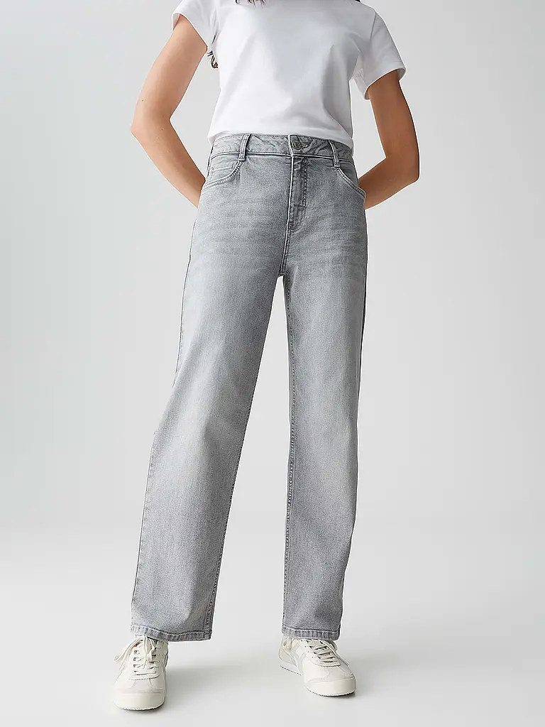 OPUS | Jeans Straight Fit MIVA ALIGN | grau