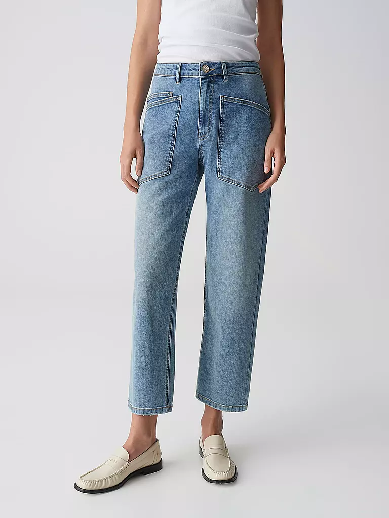 OPUS | Jeans Tapered Fit 7/8 LISSIE CARGO | blau