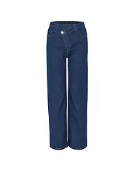 OPUS | Jeans Wide Leg MARLI CRISSCROSS | dunkelblau
