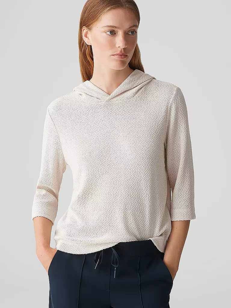 OPUS | Kapuzensweater - Hoodie SUKUFI STRUCTURE | creme