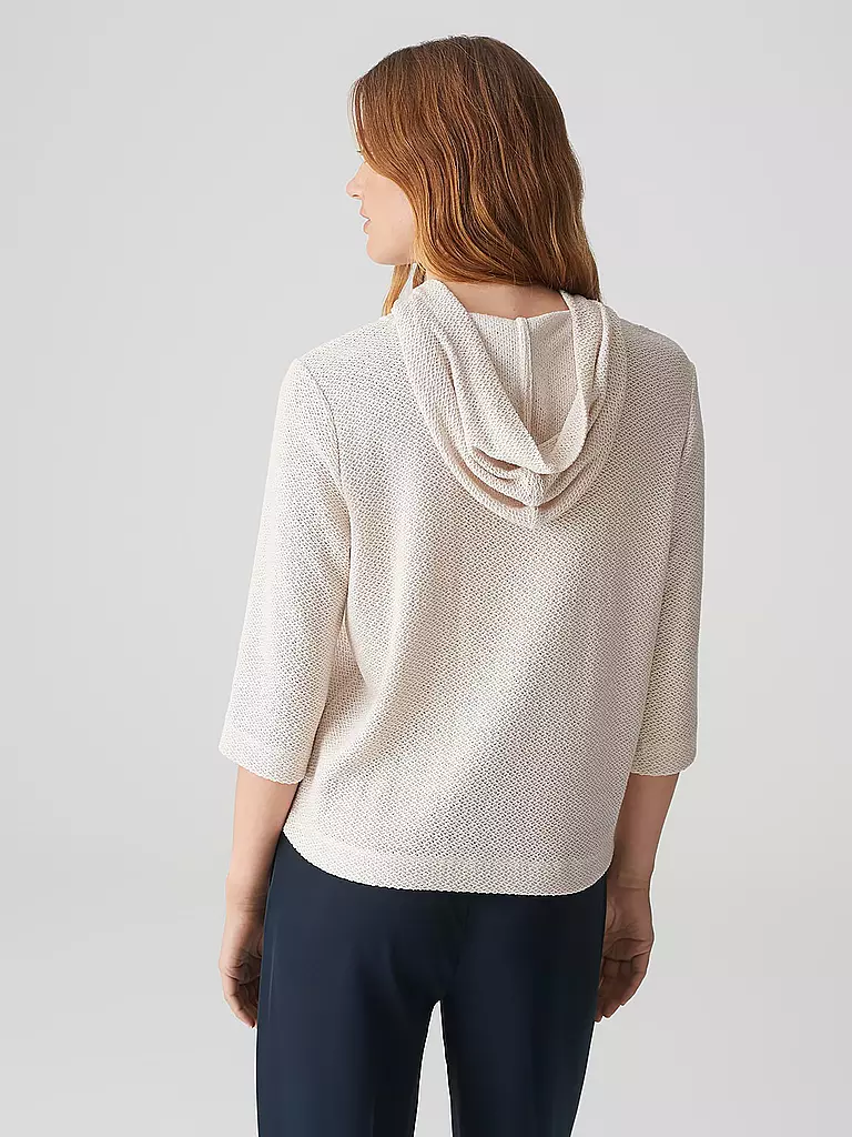 OPUS | Kapuzensweater - Hoodie SUKUFI STRUCTURE | creme