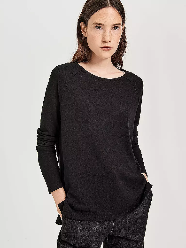 OPUS | Langarmshirt Sabreen | schwarz