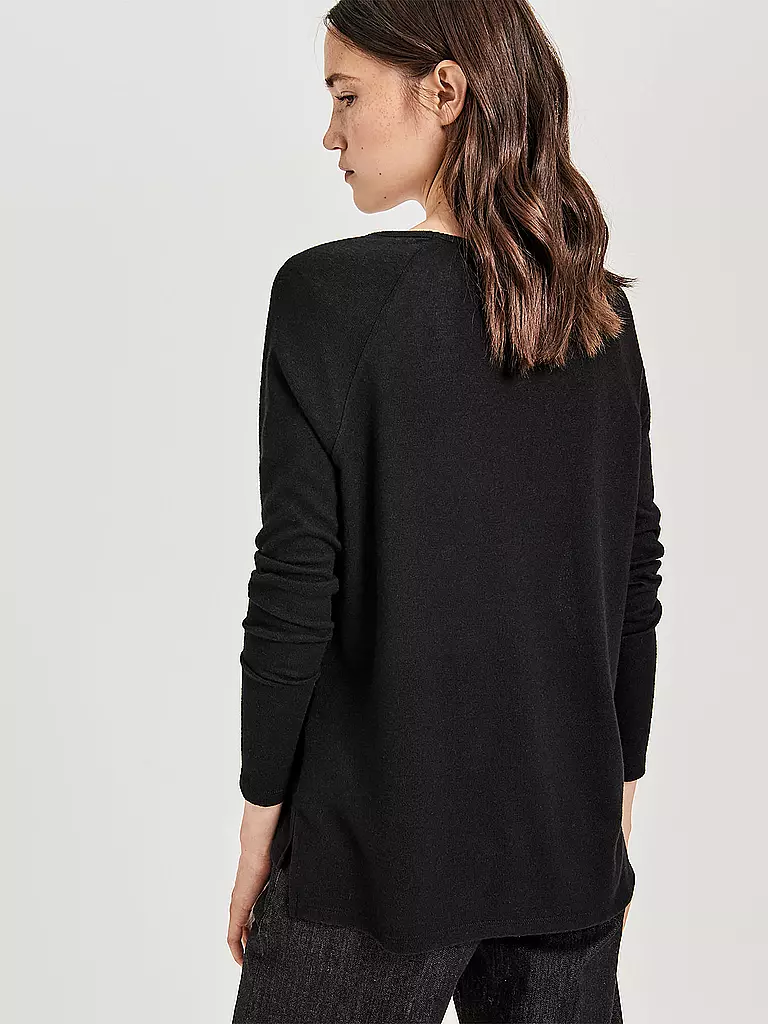 OPUS | Langarmshirt Sabreen | schwarz