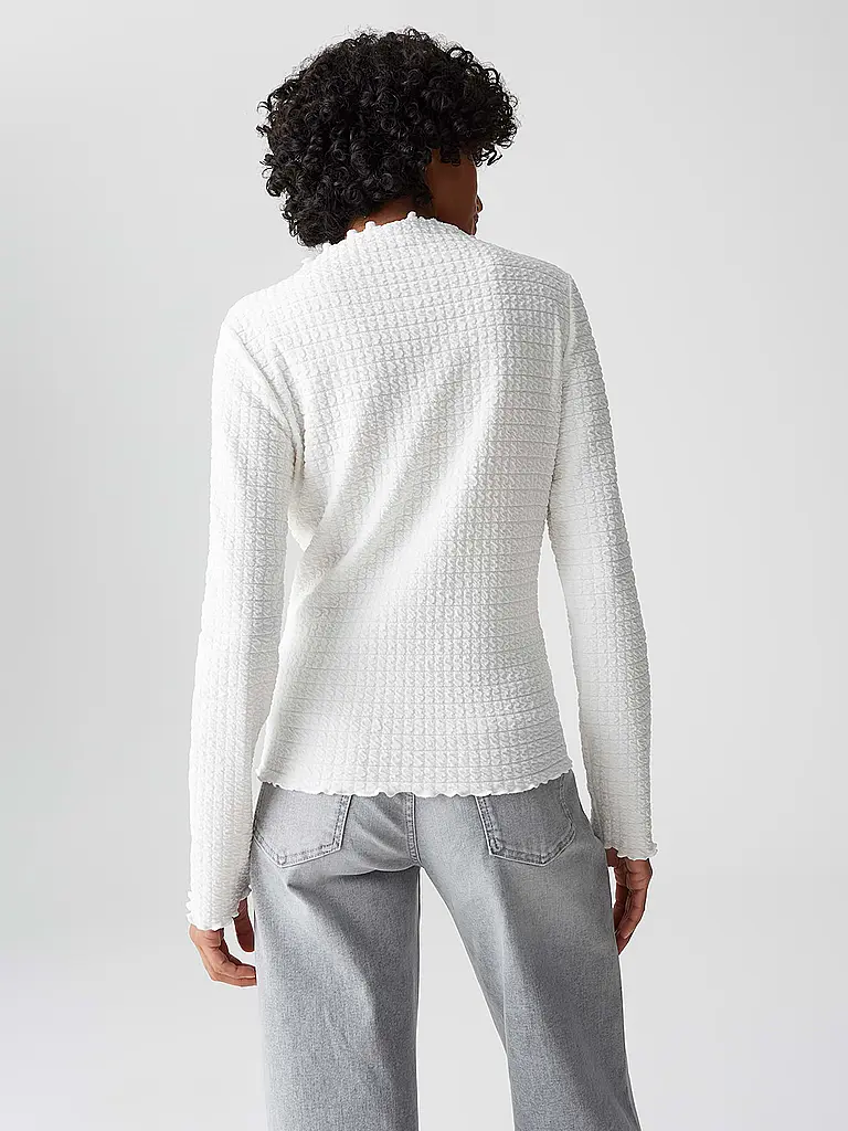 OPUS | Langarmshirt SIRKEN | weiss
