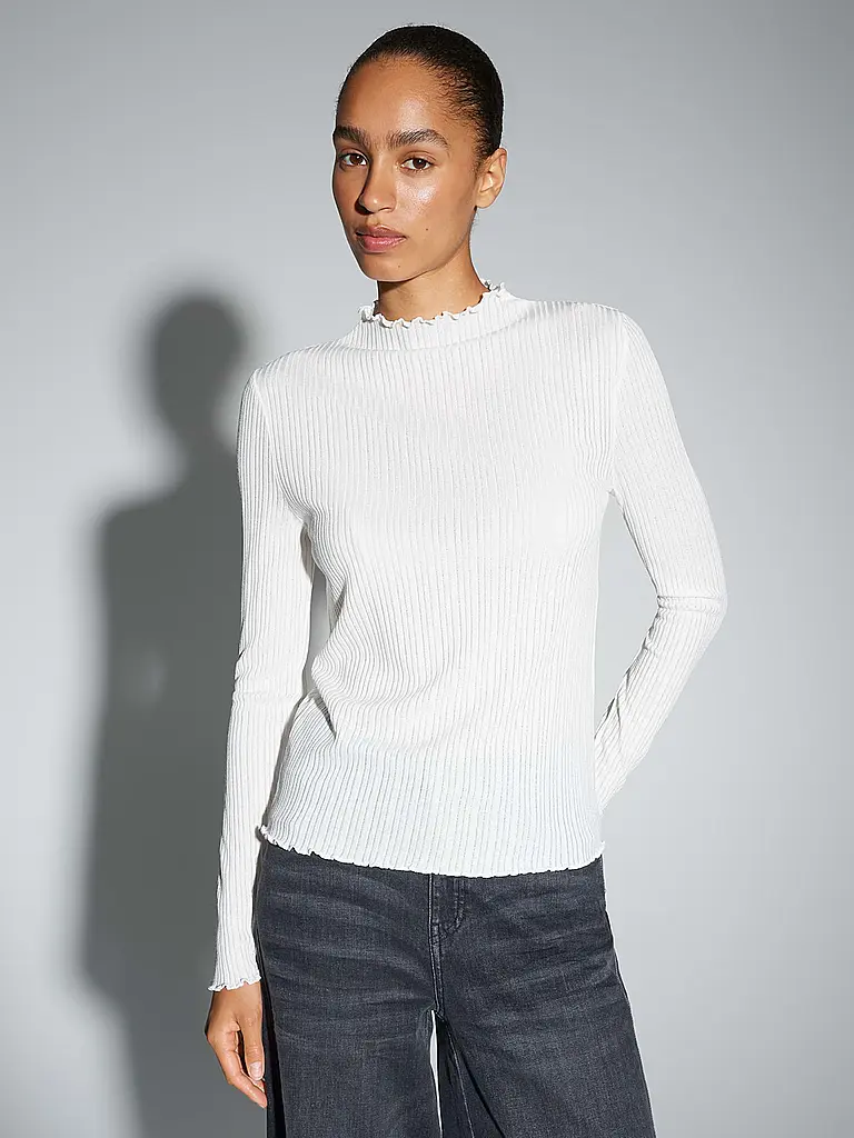 OPUS | Langarmshirt SIVI | Weiss