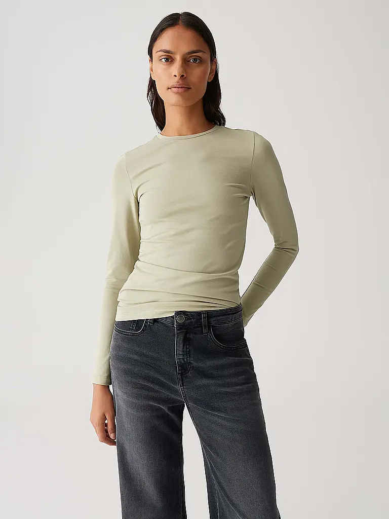 OPUS | Langarmshirt SMILLA | hellgrün