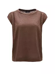 OPUS | Leinen T-Shirt SASKINO | braun