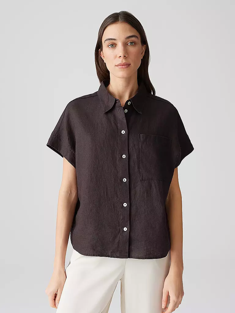 OPUS | Leinenbluse FELISA | braun