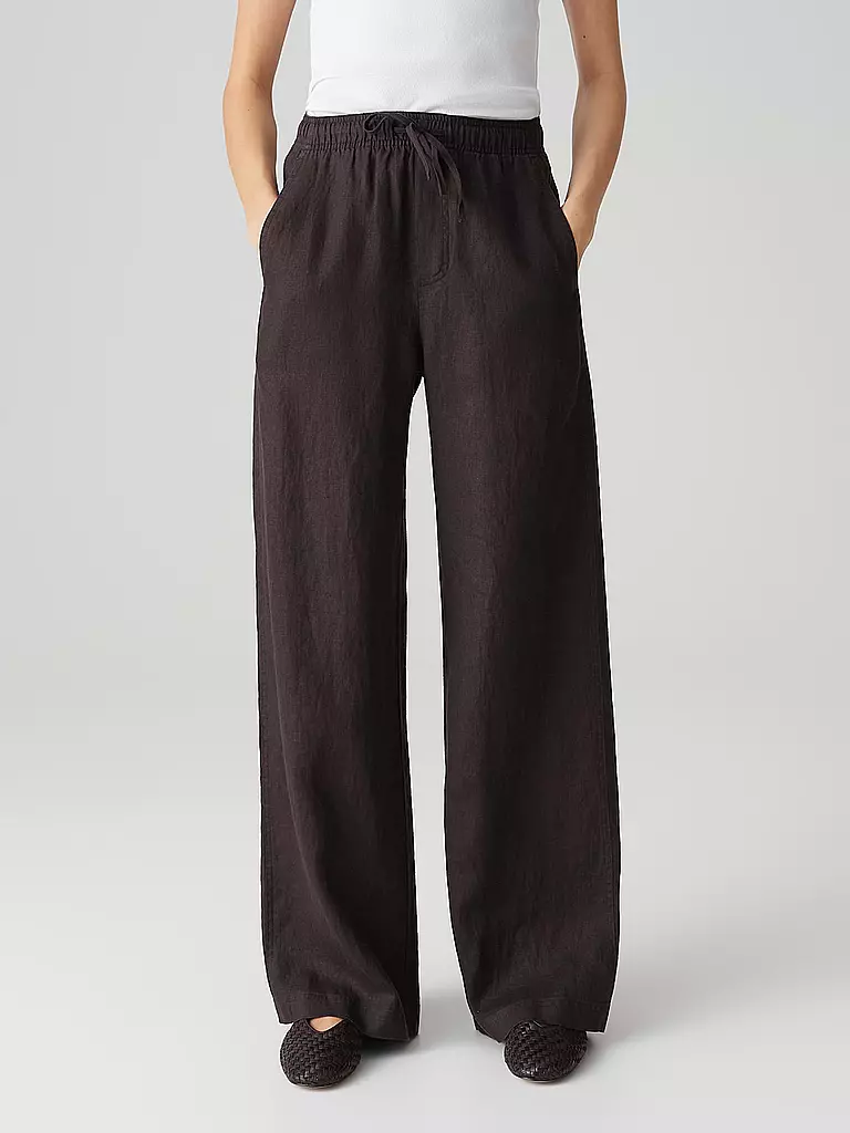 OPUS | Leinenhose MILENI | braun