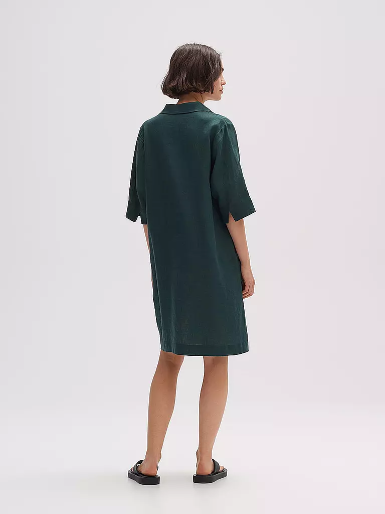 OPUS | Leinenkleid WENGA | petrol