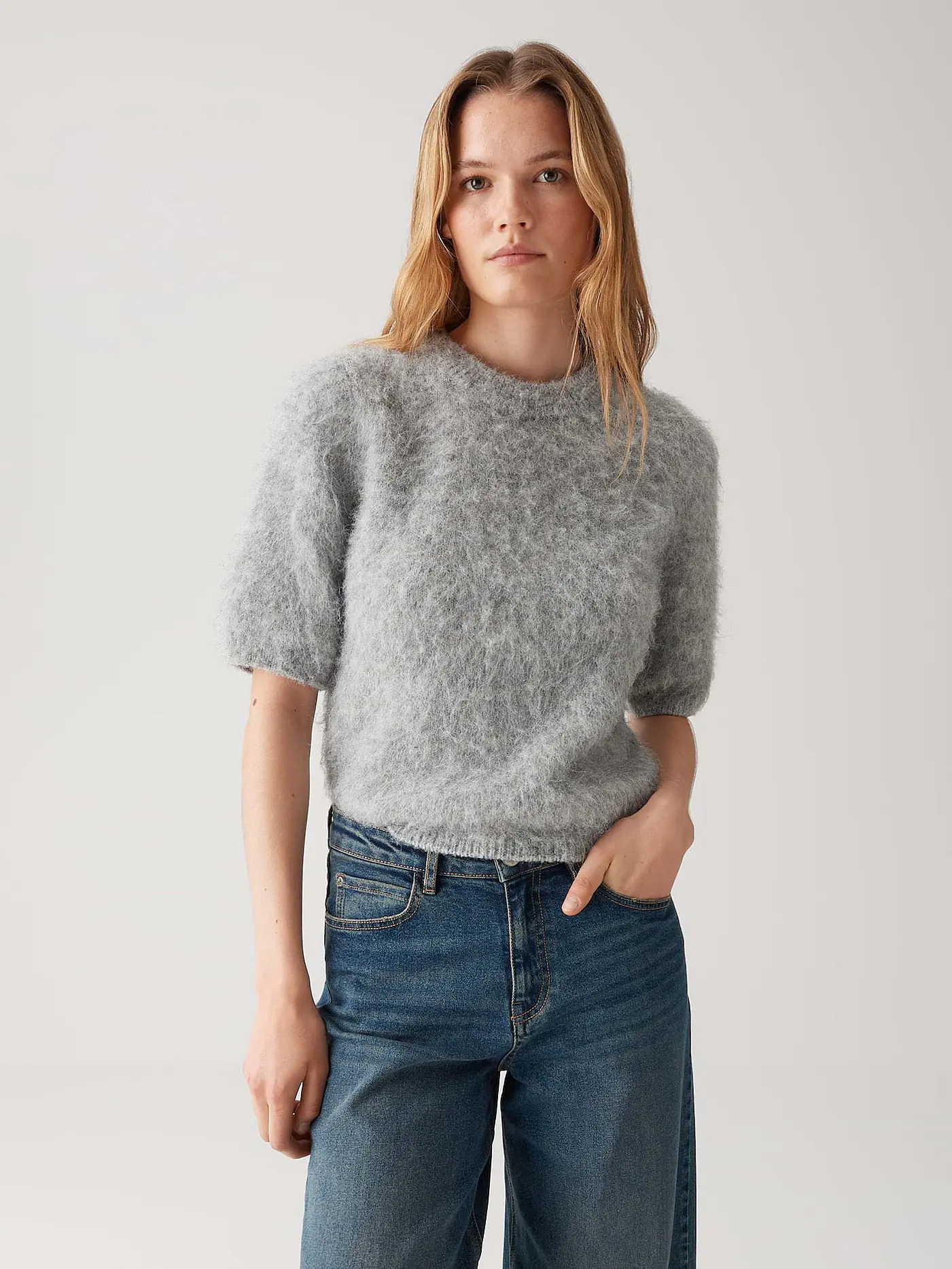 OPUS | Pullover PLAUSH | hellgrau