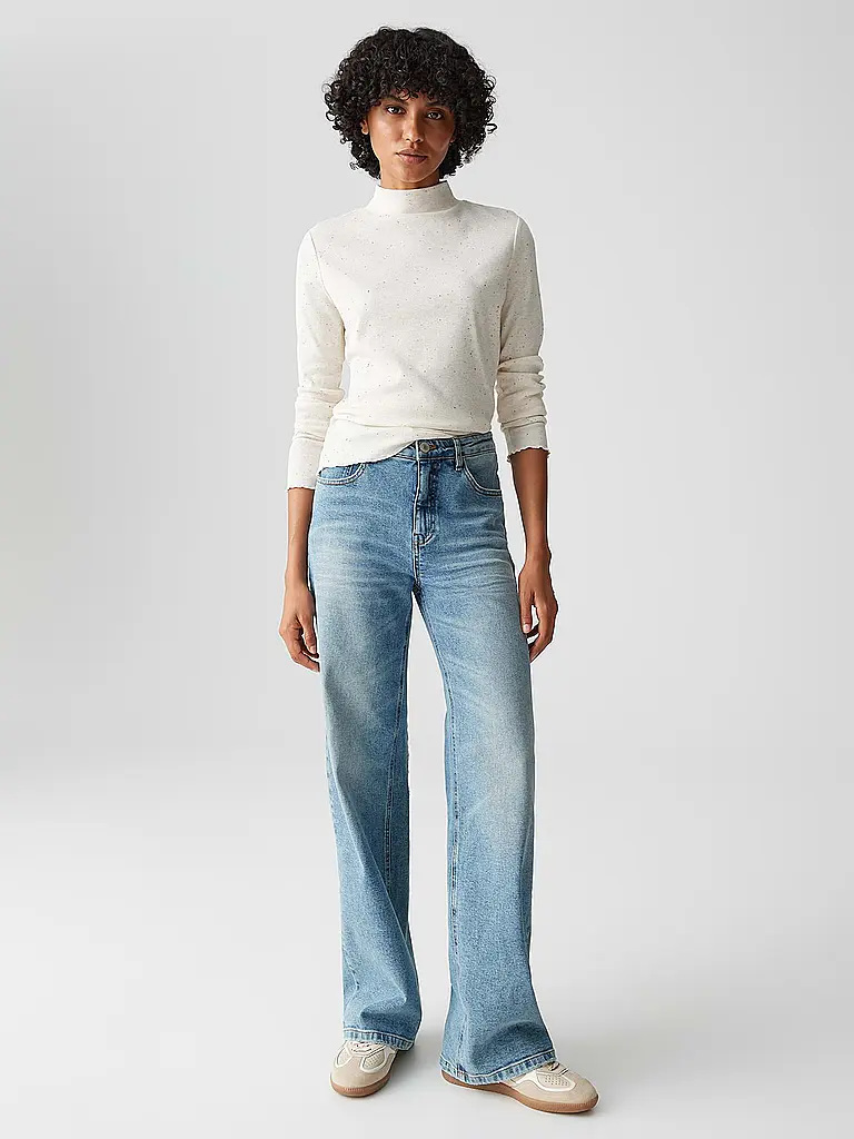 OPUS | Rollkragenpullover SUHANNA CURLY | creme