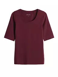 OPUS | Basic T-Shirt "Daily F" | dunkelrot