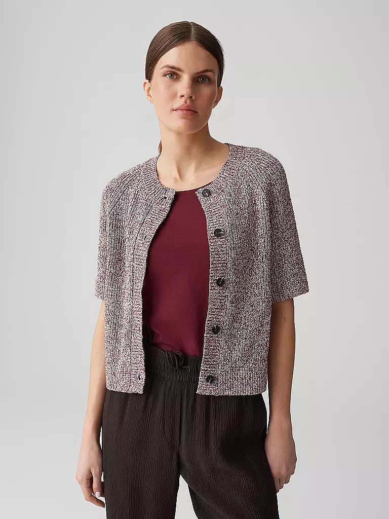 OPUS | Strickjacke DACKI | dunkelrot