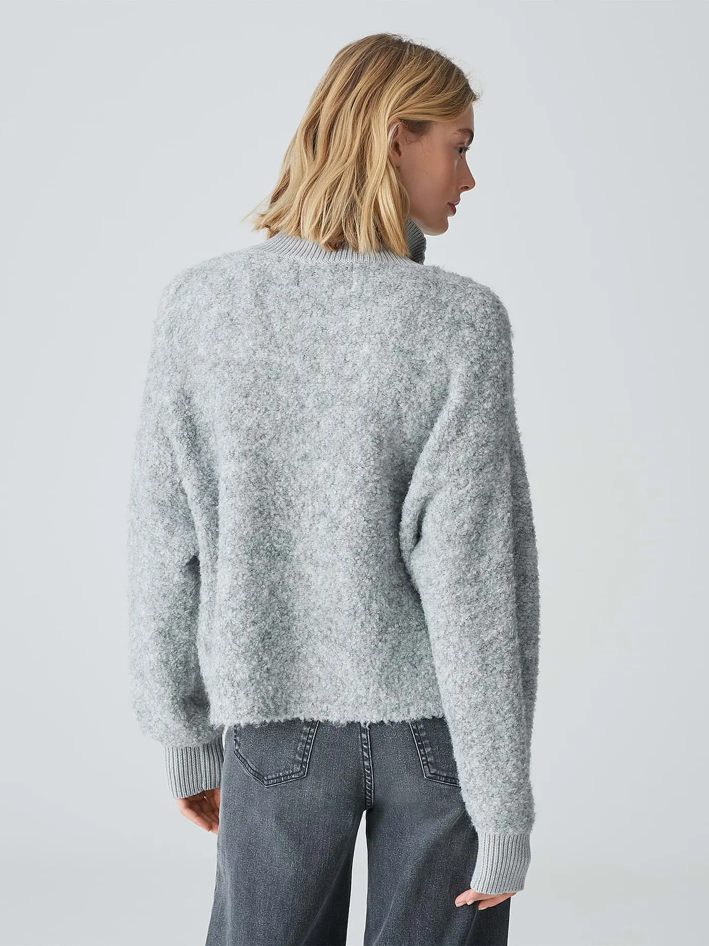 OPUS | Strickjacke DARILA | hellgrau