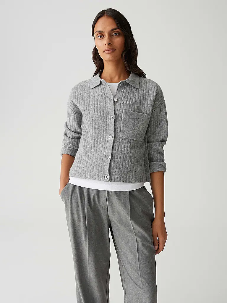 OPUS | Strickjacke DINKINE | grau