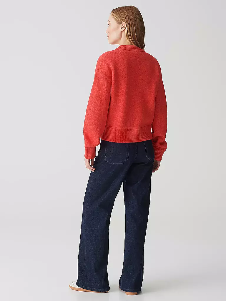 OPUS | Strickjacke DOKETA | rot