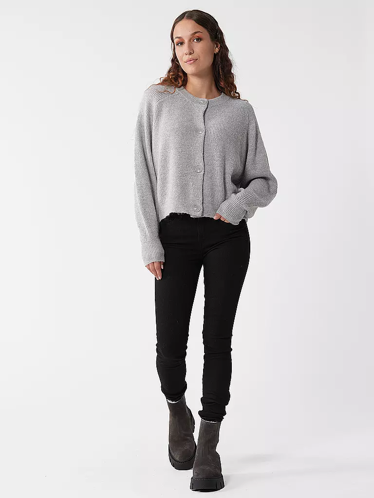 OPUS | Strickjacke DORTY | hellgrau