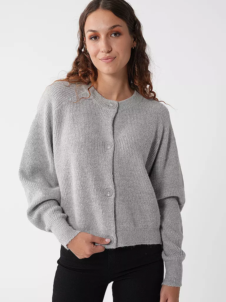 OPUS | Strickjacke DORTY | hellgrau