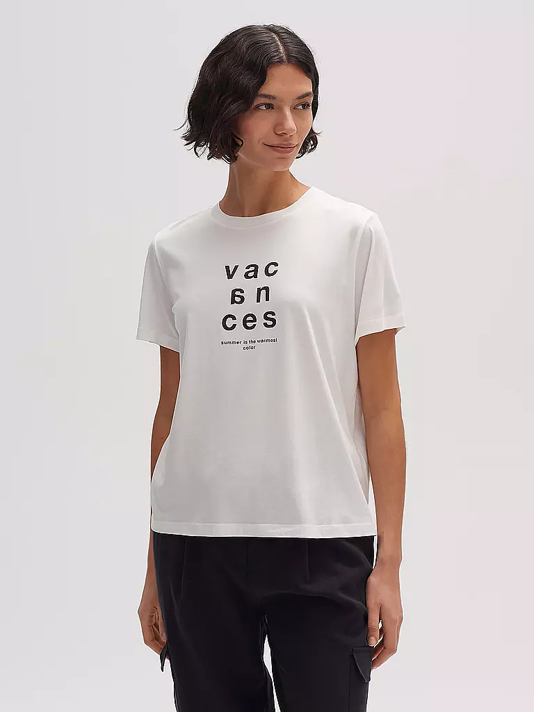 OPUS | T-Shirt SACANZA PRINT | creme