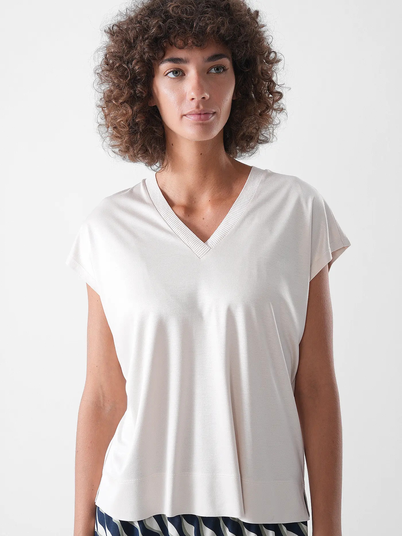 OPUS | T-Shirt SAVILCHEN | beige