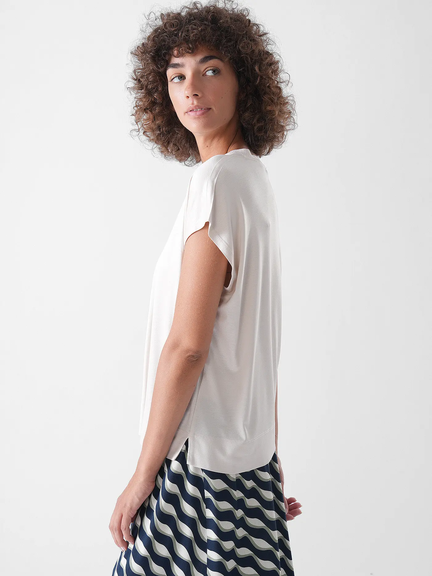 OPUS | T-Shirt SAVILCHEN | beige