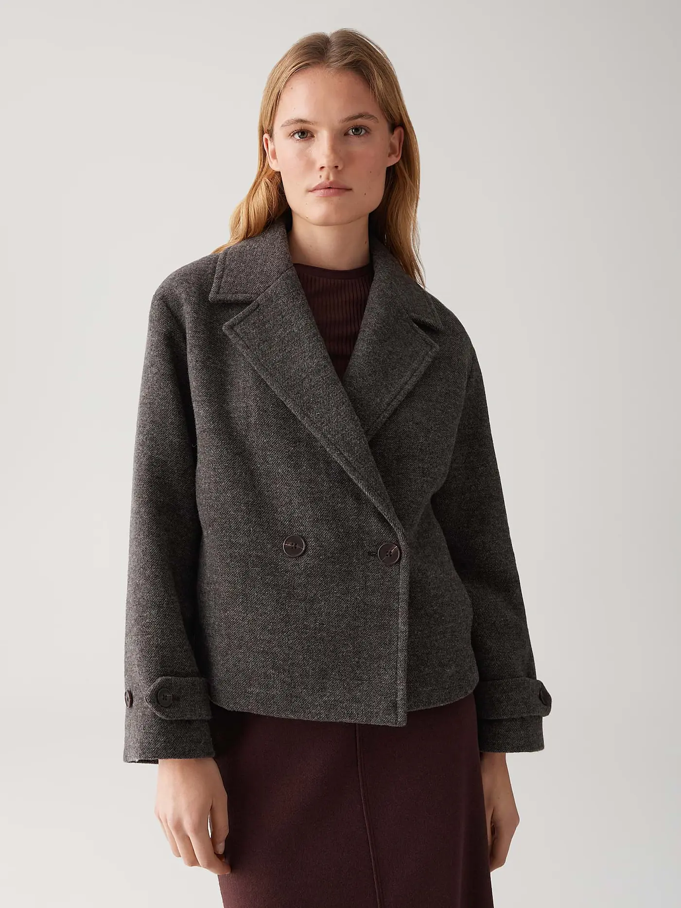 OPUS | Wolljacke HALLYN | grau