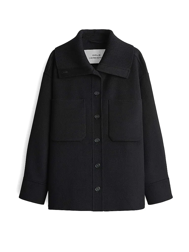 OPUS | Wolljacke JOSIA | schwarz