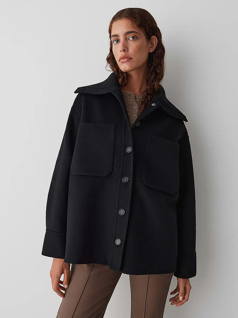 OPUS | Wolljacke JOSIA | schwarz