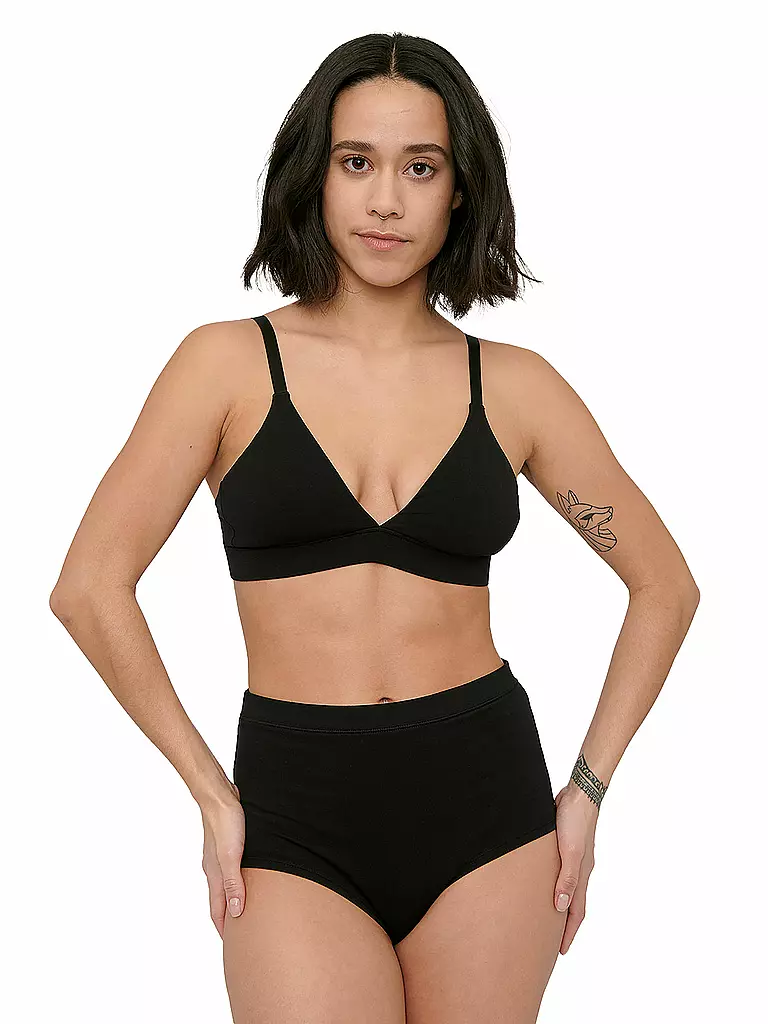 ORGANIC BASICS | High Rise Slip 2-er Pkg. black | schwarz