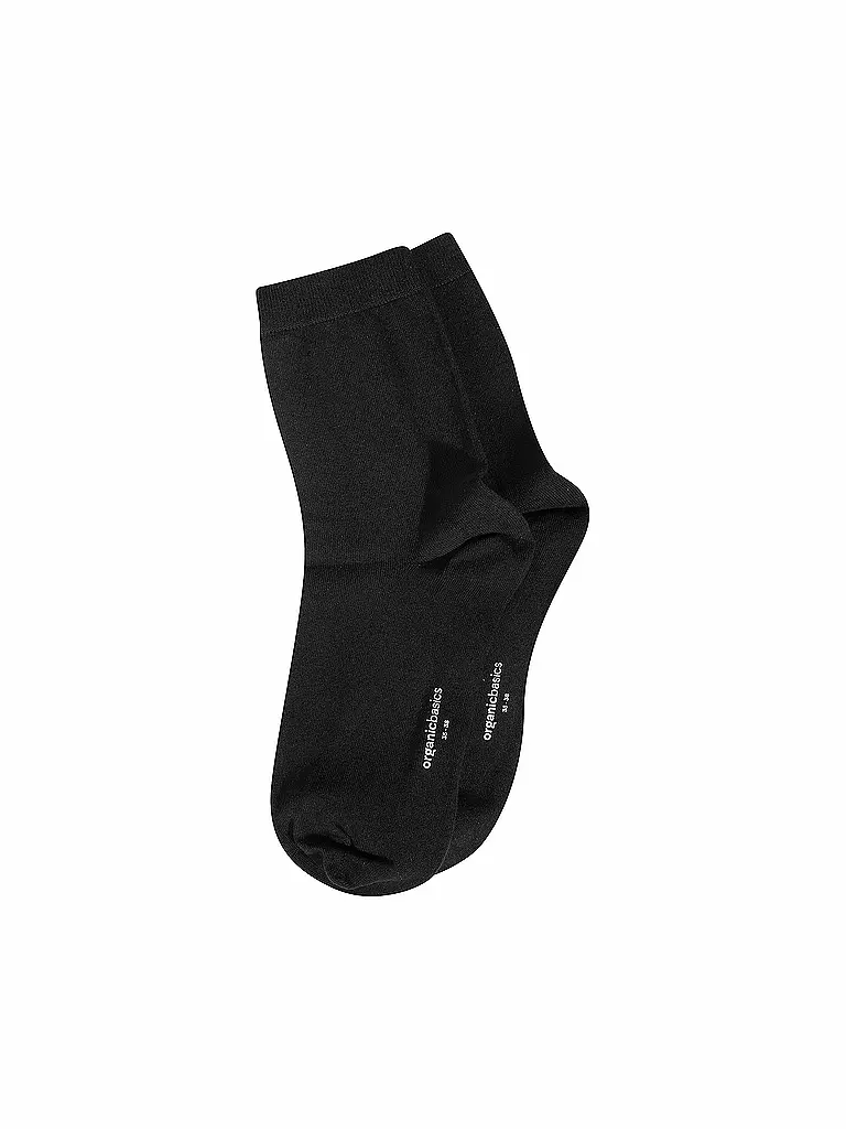 ORGANIC BASICS | Socken 2er Pkg black | schwarz