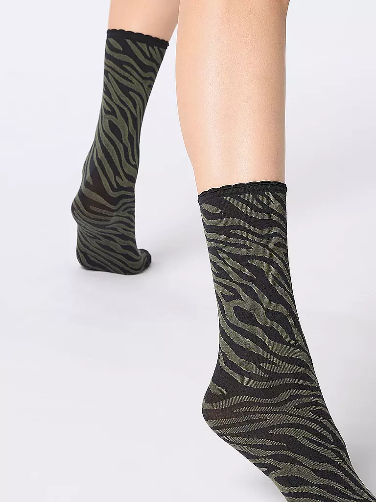 OROBLU | Feinstrumpfsocken SAVAGE 50 black / military | olive