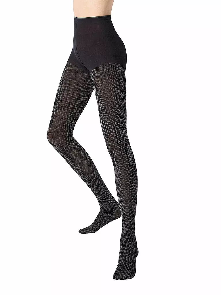 OROBLU | Modestrumpfhose TIE PATTERN 50 black / military | olive