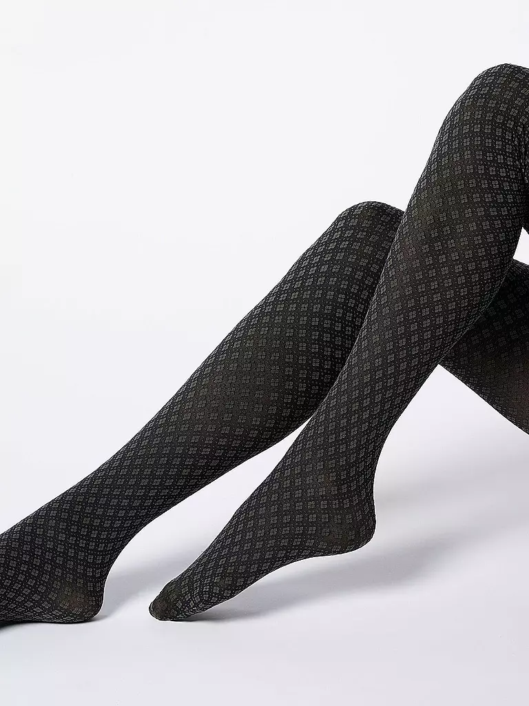 OROBLU | Modestrumpfhose TIE PATTERN 50 black / military | olive