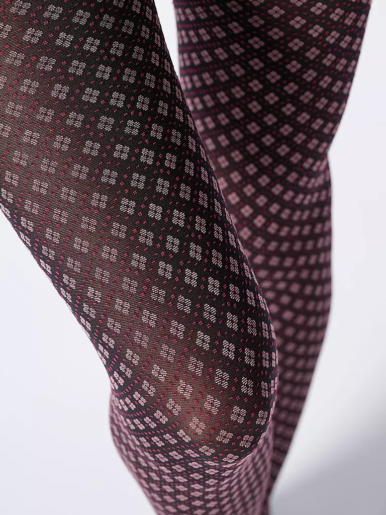 OROBLU | Modestrumpfhose TIE PATTERN 50 black / rose | beere