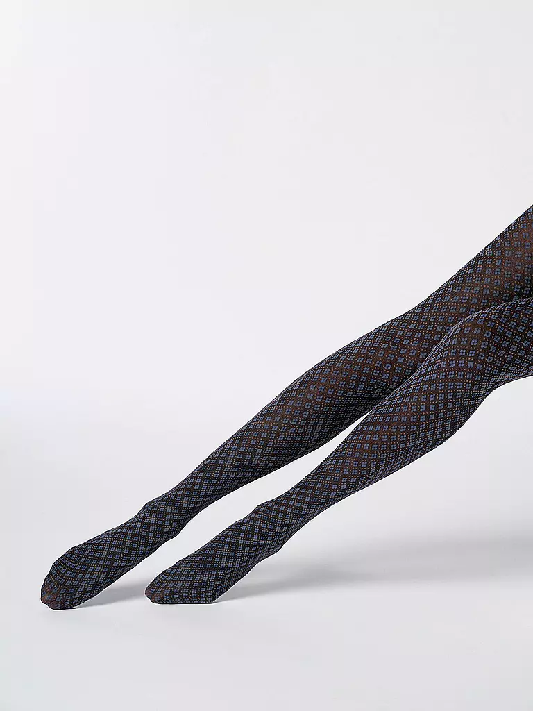 OROBLU | Modestrumpfhose TIE PATTERN 50 black / skiy | blau